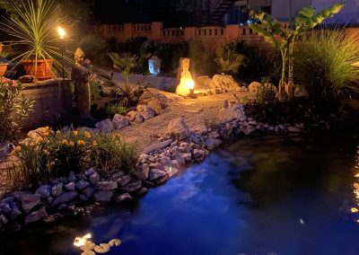 Trópusi kert - éjszakai hangulatvilágítás